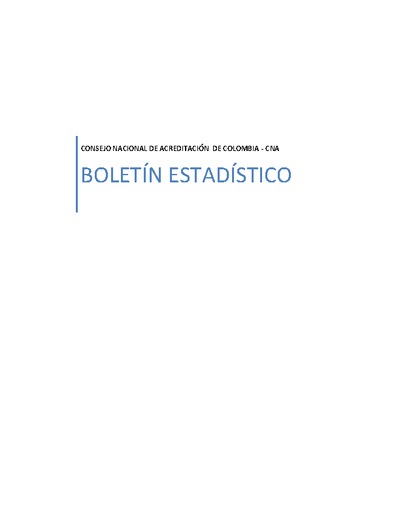 Boletín Estadístico 2015