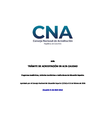 Guía Trámite de Acreditación en Alta Calidad
