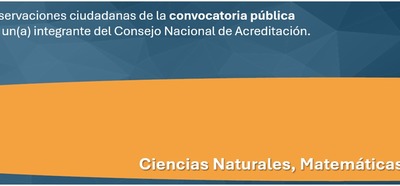 Banner convocatoria Ciencias Naturales, matemáticas y estadística